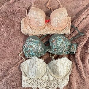 Victorias Secret bras - so pretty! All three included